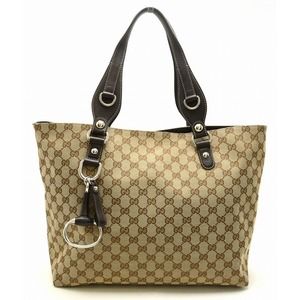 Gucci GG Horsebit Handbag Beige